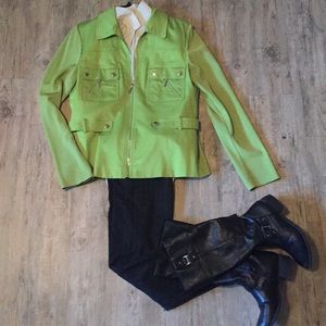 Lime green jacket